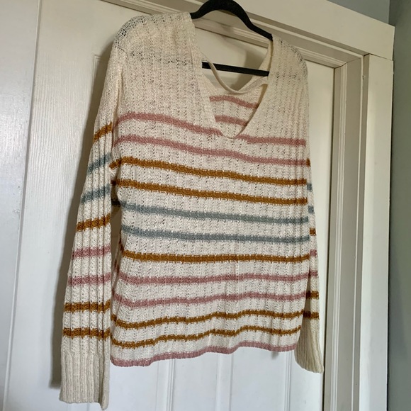 SO Striped Distressed Acrylic Sweater - Picture 2 of 7